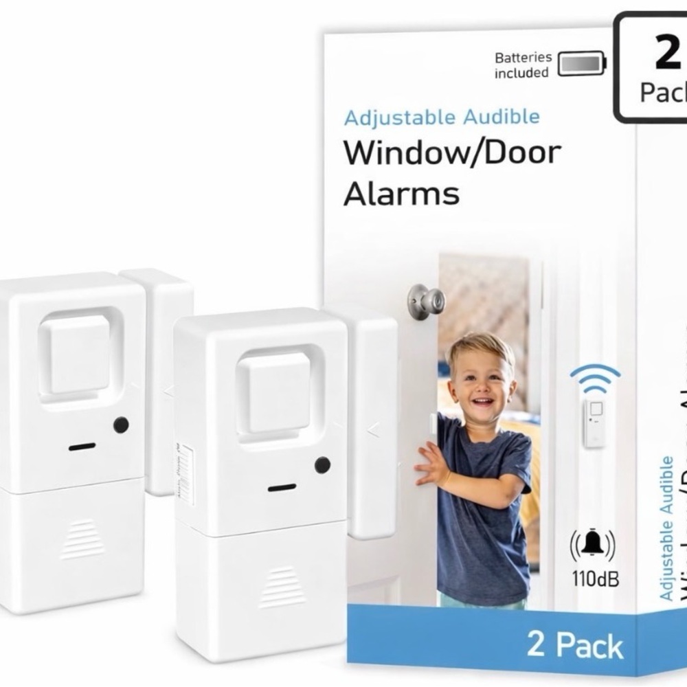 White Window/Door Alarms 2 Pack